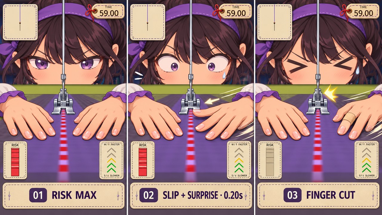 Overlock finger slip concept